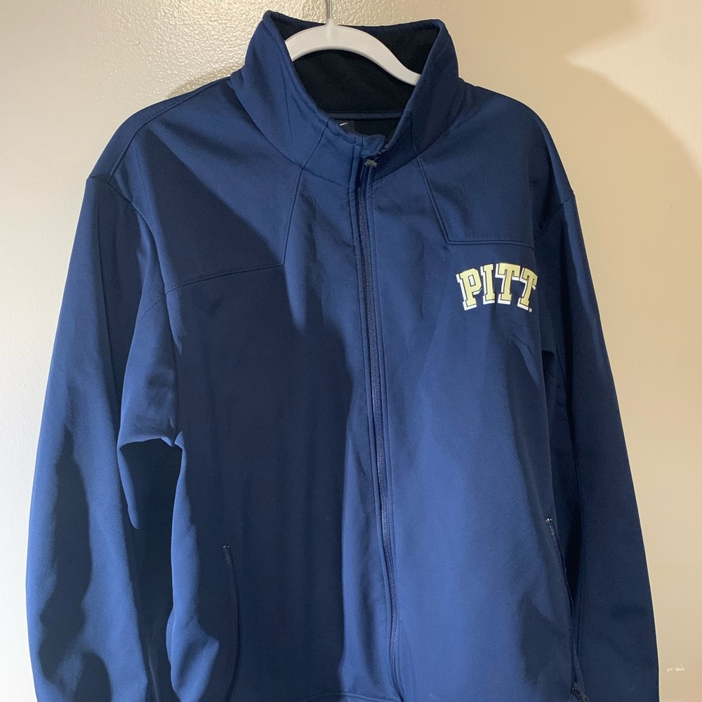 University of Pittsburgh Pitt Heavy Rain Jacket Mens XXL Blue